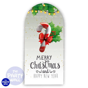 Navidad - Funda para mampara de punta redonda o rectangular Mampara de punta redonda