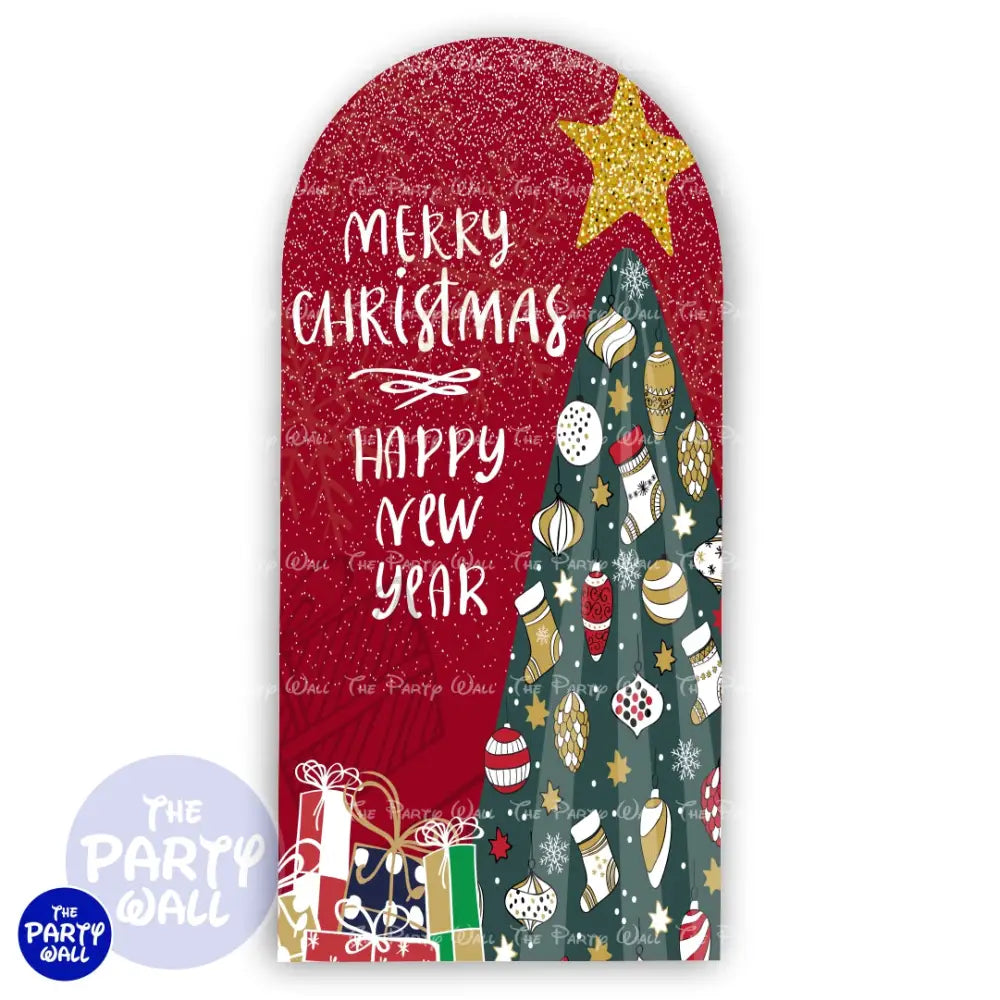 Navidad - Funda para mampara de punta redonda o rectangular Mampara de punta redonda