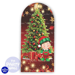 Navidad - Funda para mampara de punta redonda o rectangular Mampara de punta redonda