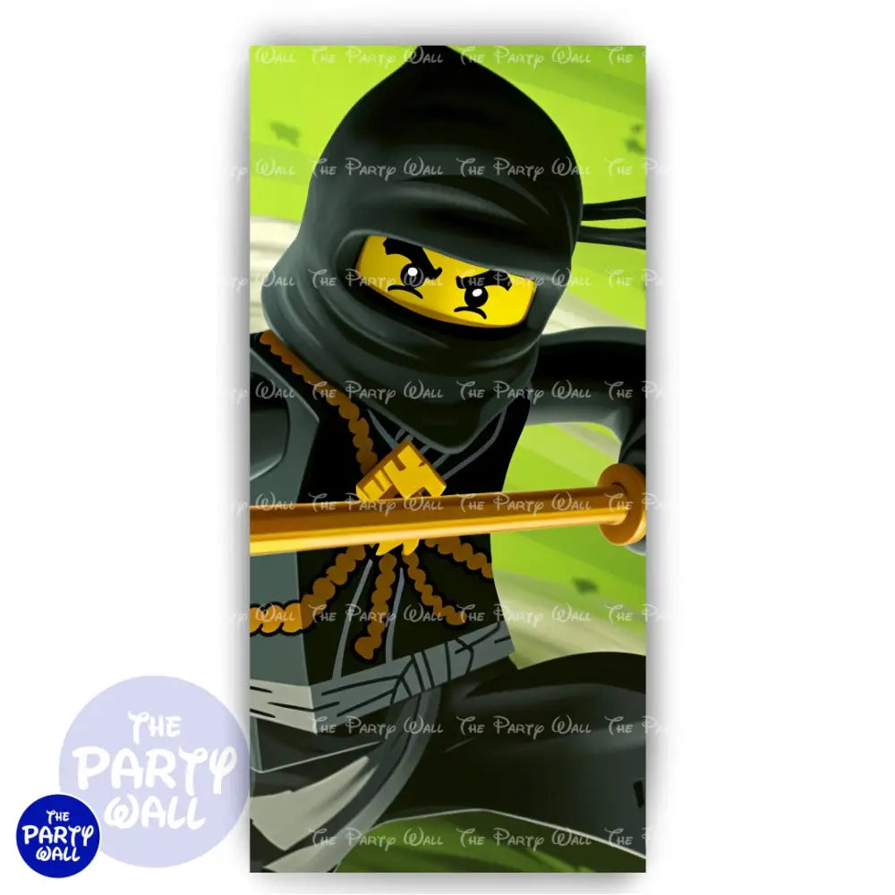 Ninjago - Funda para mampara de punta redonda o rectangular Mampara de punta redonda