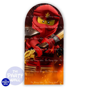 Ninjago - Funda para mampara de punta redonda o rectangular Mampara de punta redonda