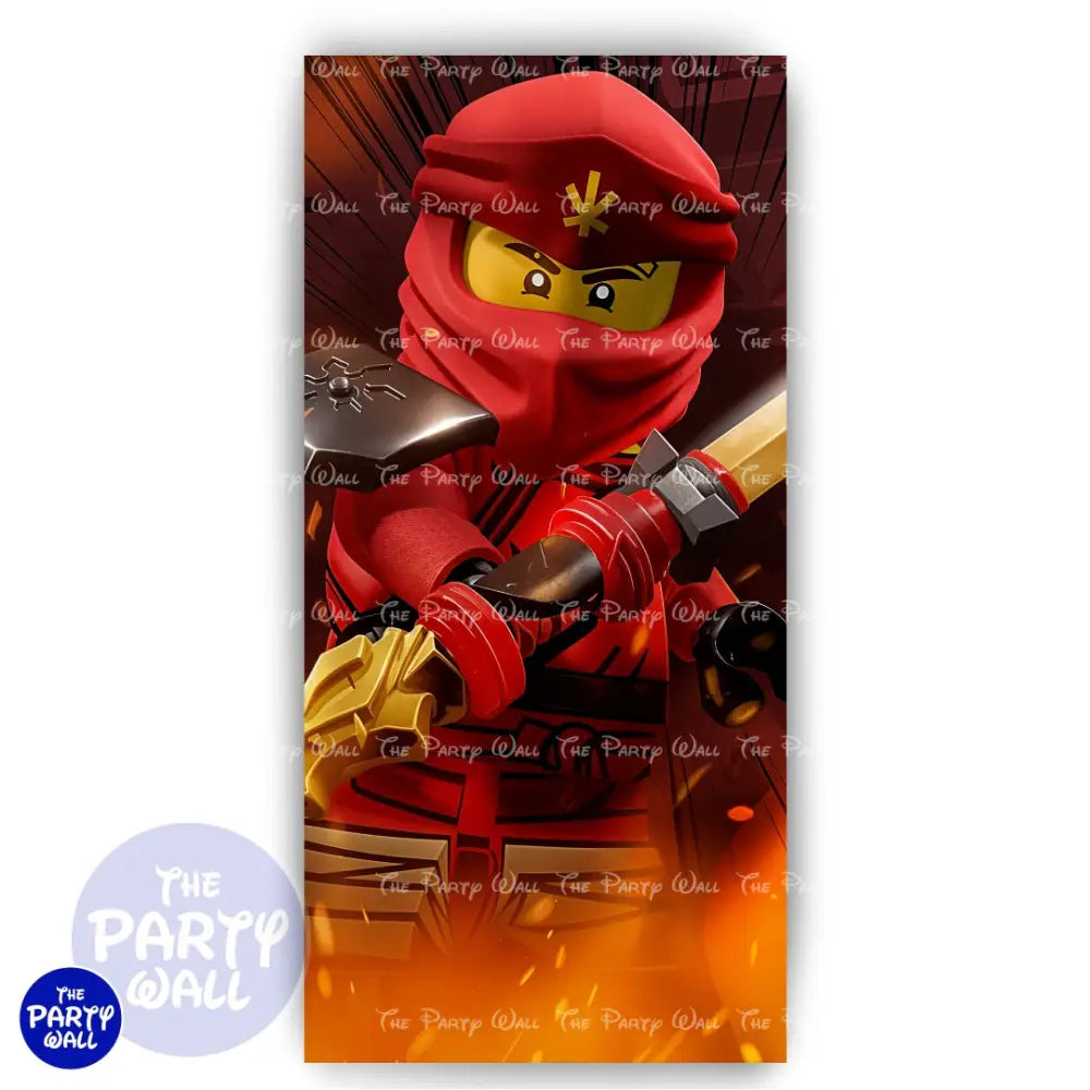 Ninjago - Funda para mampara de punta redonda o rectangular Mampara de punta redonda