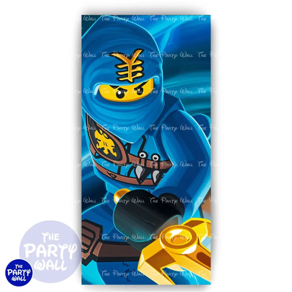 Ninjago - Funda para mampara de punta redonda o rectangular Mampara de punta redonda