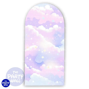 Nubes - Funda para mampara de punta redonda o rectangular Mampara de punta redonda