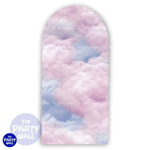 Nubes - Funda para mampara de punta redonda o rectangular Mampara de punta redonda