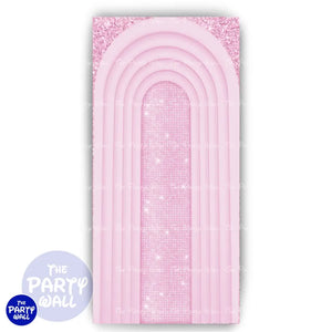 Ondas - Funda para mampara de punta redonda o rectangular Mampara de punta redonda