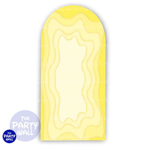 Ondas - Funda para mampara de punta redonda o rectangular Mampara de punta redonda