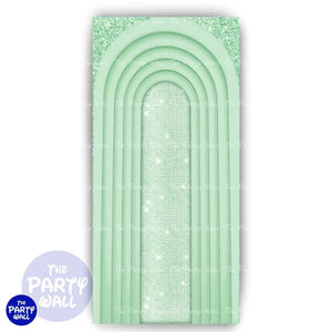 Ondas - Funda para mampara de punta redonda o rectangular Mampara de punta redonda