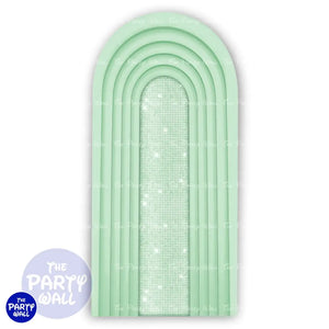 Ondas - Funda para mampara de punta redonda o rectangular Mampara de punta redonda
