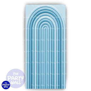 Ondas - Funda para mampara de punta redonda o rectangular Mampara de punta redonda