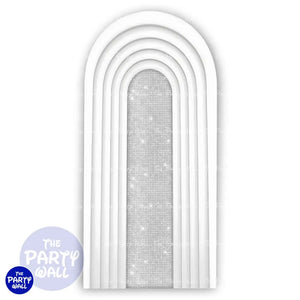 Ondas - Funda para mampara de punta redonda o rectangular Mampara de punta redonda