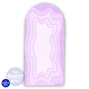 Ondas - Funda para mampara de punta redonda o rectangular Mampara de punta redonda