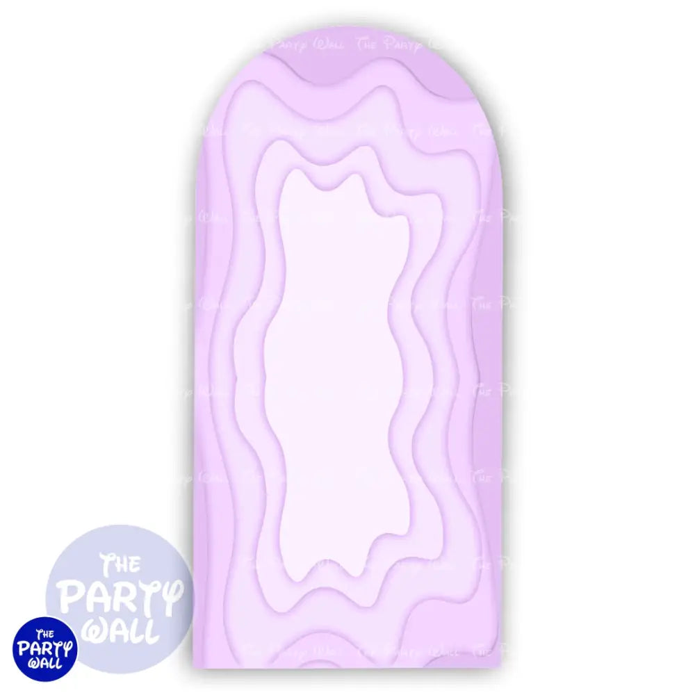 Ondas - Funda para mampara de punta redonda o rectangular Mampara de punta redonda