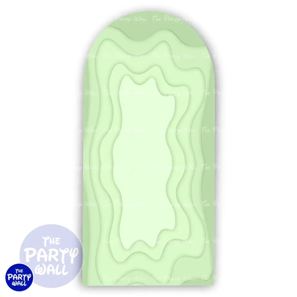 Ondas - Funda para mampara de punta redonda o rectangular Mampara de punta redonda