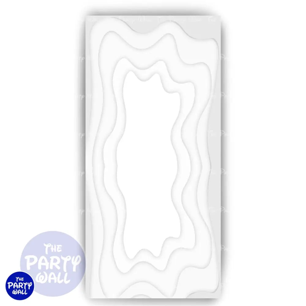 Ondas - Funda para mampara de punta redonda o rectangular Mampara de punta redonda