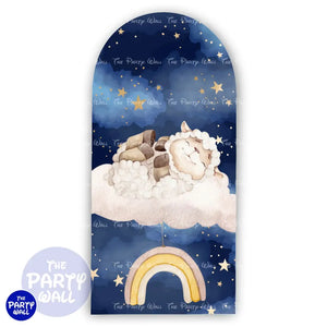 Oveja Cute - Funda para mampara de punta redonda o rectangular Mampara de punta redonda