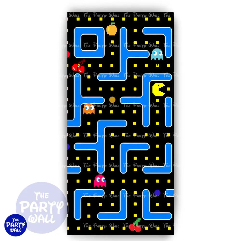 Pac-Man - Funda para mampara de punta redonda o rectangular Mampara de punta redonda