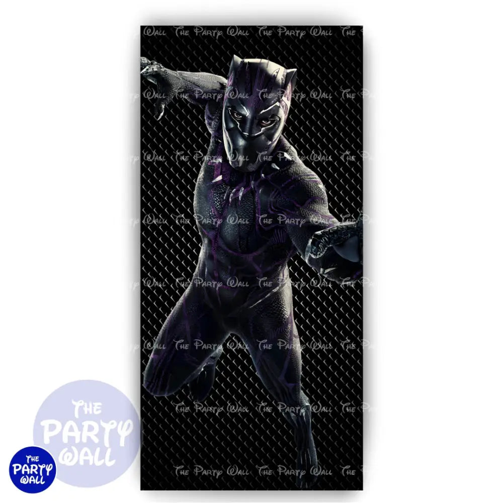 Pantera Negra - Funda para mampara de punta redonda o rectangular Mampara de punta redonda