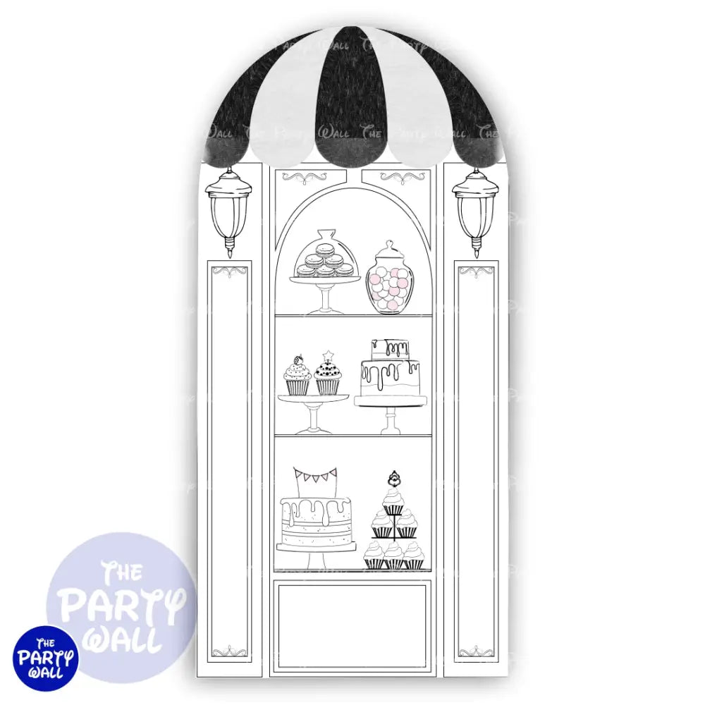 Pastelería Francesa - Funda para mampara de punta redonda o rectangular Mampara de punta redonda