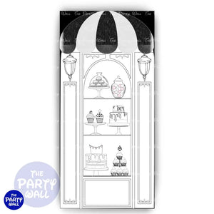 Pastelería Francesa - Funda para mampara de punta redonda o rectangular Mampara de punta redonda