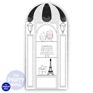 Pastelería Francesa - Funda para mampara de punta redonda o rectangular Mampara de punta redonda