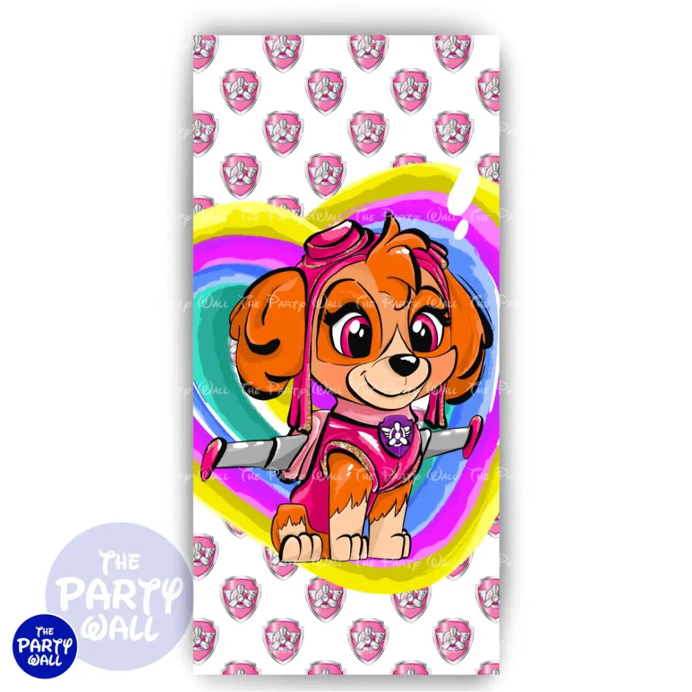 Paw Patrol - Funda para mampara de punta redonda o rectangular Mampara de punta redonda