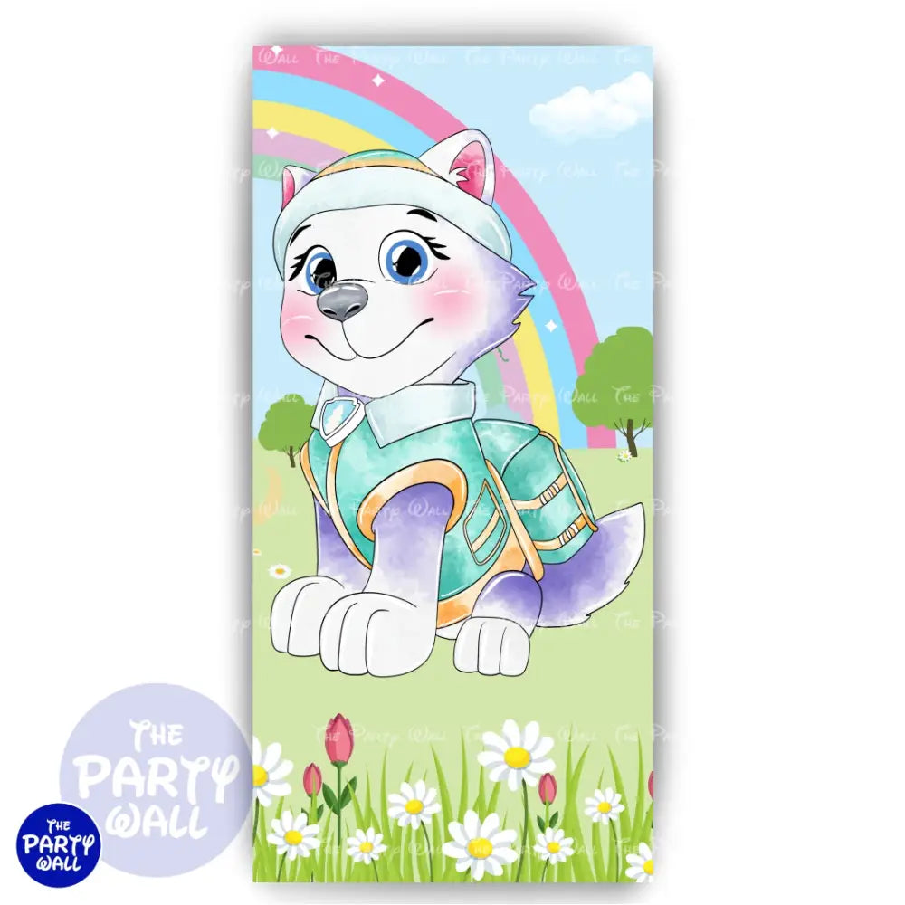 Paw Patrol - Funda para mampara de punta redonda o rectangular Mampara de punta redonda