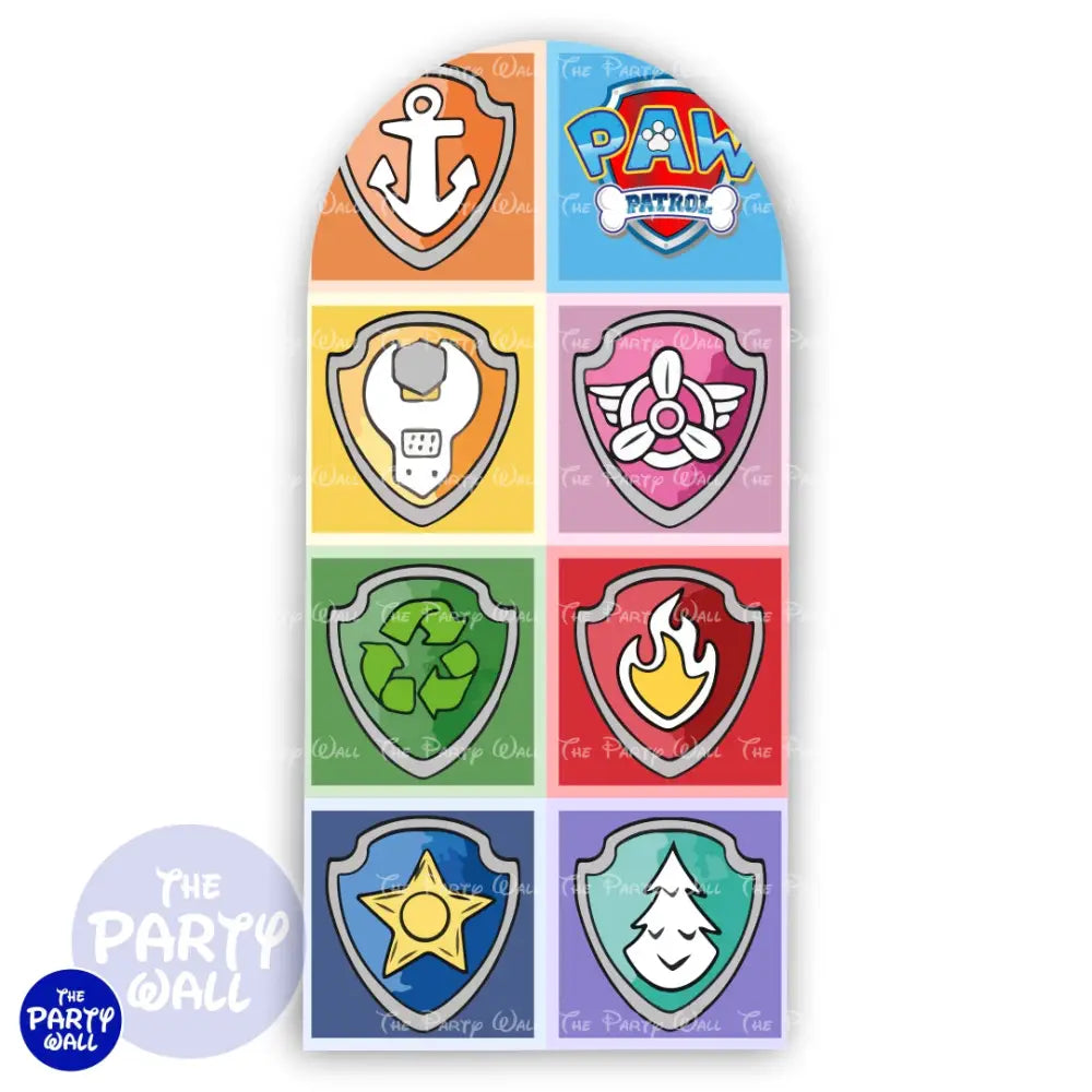 Paw Patrol - Funda para mampara de punta redonda o rectangular Mampara de punta redonda