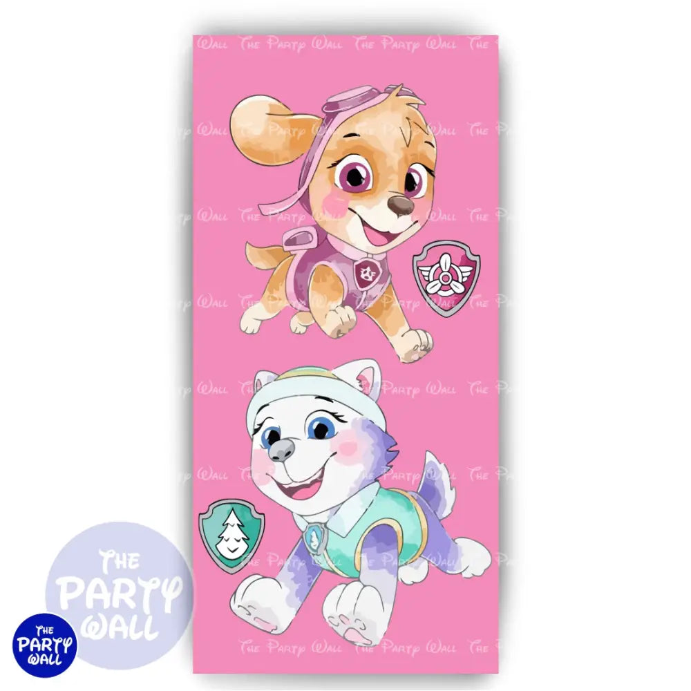 Paw Patrol - Funda para mampara de punta redonda o rectangular Mampara de punta redonda