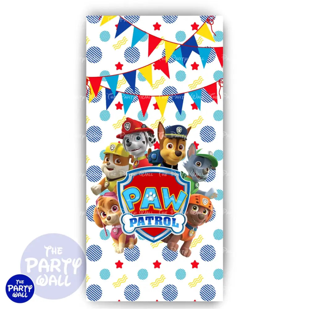 Paw Patrol - Funda para mampara de punta redonda o rectangular Mampara de punta redonda