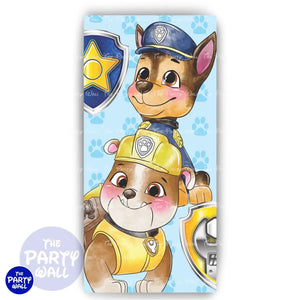 Paw Patrol - Funda para mampara de punta redonda o rectangular Mampara de punta redonda