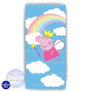 Peppa Pig - Funda para mampara de punta redonda o rectangular Mampara de punta redonda