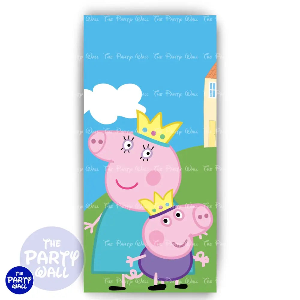 Peppa Pig - Funda para mampara de punta redonda o rectangular Mampara de punta redonda