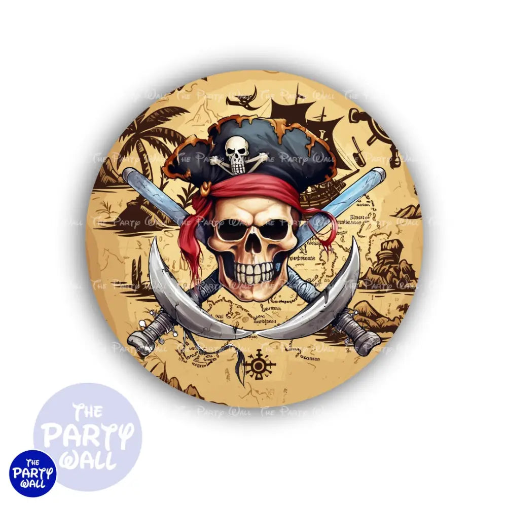 Piratas - Funda para mampara circular Circular