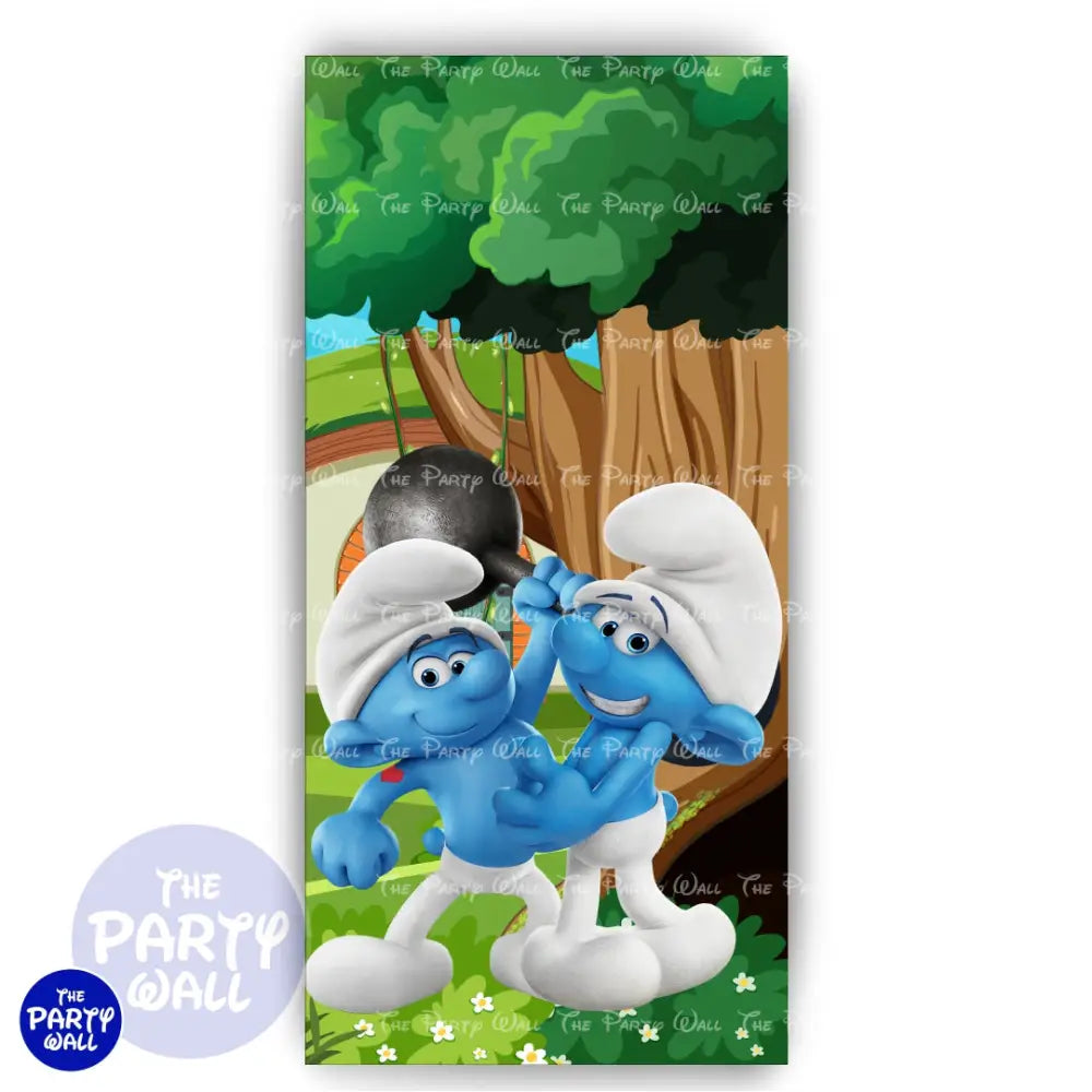 Pitufos - Funda para mampara de punta redonda o rectangular Mampara de punta redonda