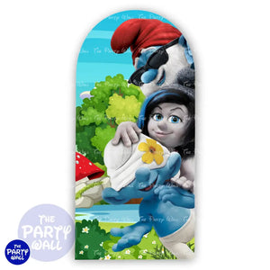 Pitufos - Funda para mampara de punta redonda o rectangular Mampara de punta redonda