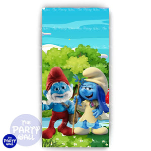 Pitufos - Funda para mampara de punta redonda o rectangular Mampara de punta redonda