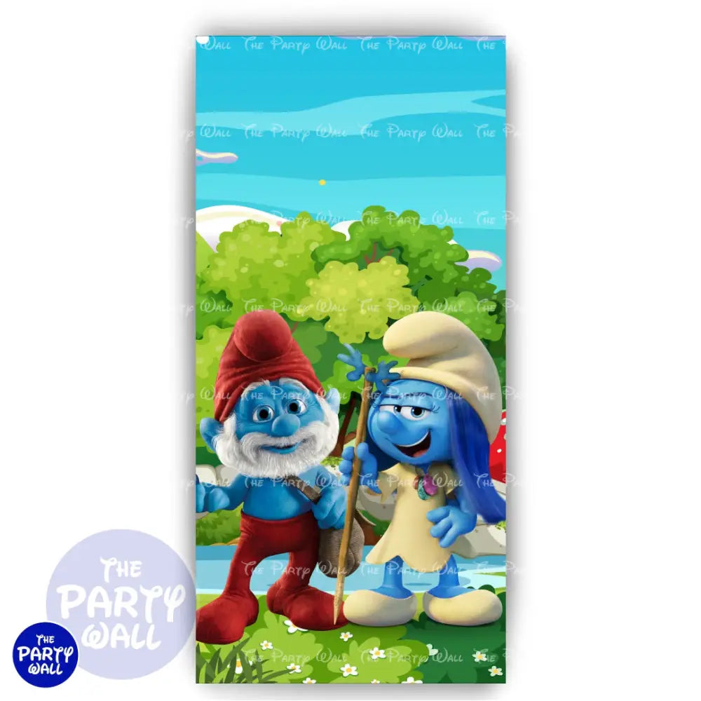 Pitufos - Funda para mampara de punta redonda o rectangular Mampara de punta redonda