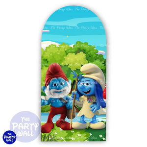 Pitufos - Funda para mampara de punta redonda o rectangular Mampara de punta redonda