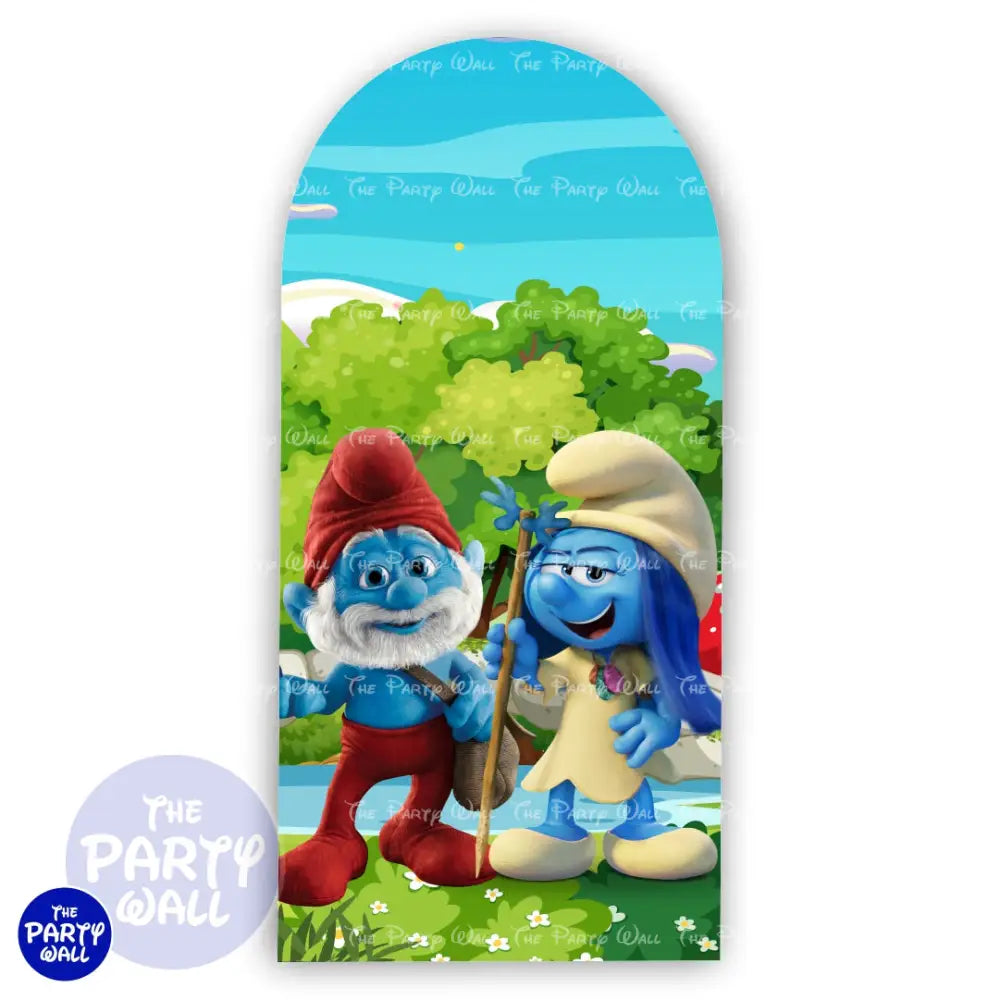 Pitufos - Funda para mampara de punta redonda o rectangular Mampara de punta redonda