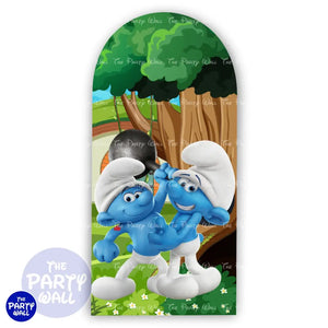 Pitufos - Funda para mampara de punta redonda o rectangular Mampara de punta redonda