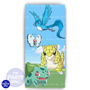 Pokemon - Funda para mampara de punta redonda o rectangular Mampara de punta redonda