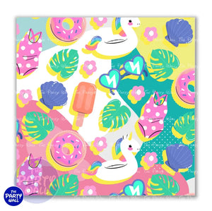 Pool Party / Albercada - Funda para mampara cuadrada o rectangular - Cuadrado o Rectangular