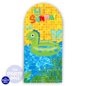 Pool Party / Albercada - Funda para mampara de punta redonda o rectangular Mampara de punta redonda