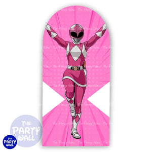 Power Rangers - Funda para mampara de punta redonda o rectangular Mampara de punta redonda