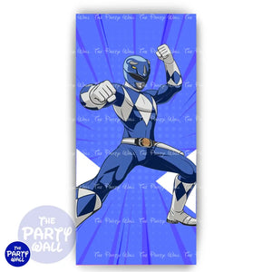 Power Rangers - Funda para mampara de punta redonda o rectangular Mampara de punta redonda
