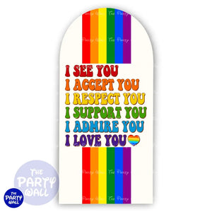 Pride - Funda para mampara de punta redonda o rectangular Mampara de punta redonda