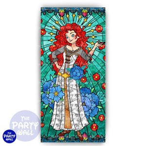 Princesas - Mampara de punta redonda o rectangular Mampara de punta redonda