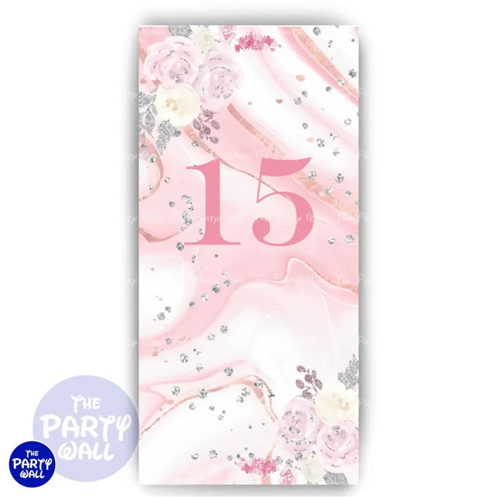 Quince Años - Funda para mampara de punta redonda o rectangular Mampara de punta redonda