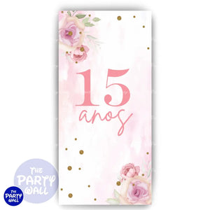 Quince Años - Funda para mampara de punta redonda o rectangular Mampara de punta redonda